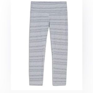Lululemon Stripe White Silver Fox Leggings